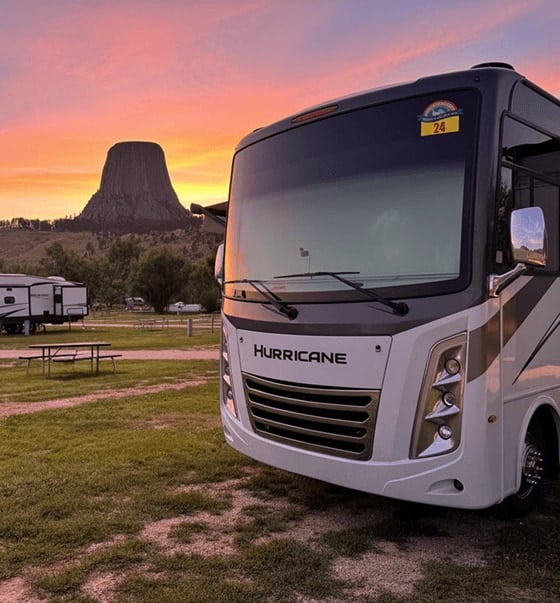RV touring the open road